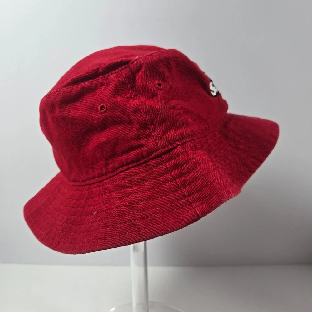 Otto Bucket Hat Red Summer Somewhere Motel Margarita Embroidered Sun Hat